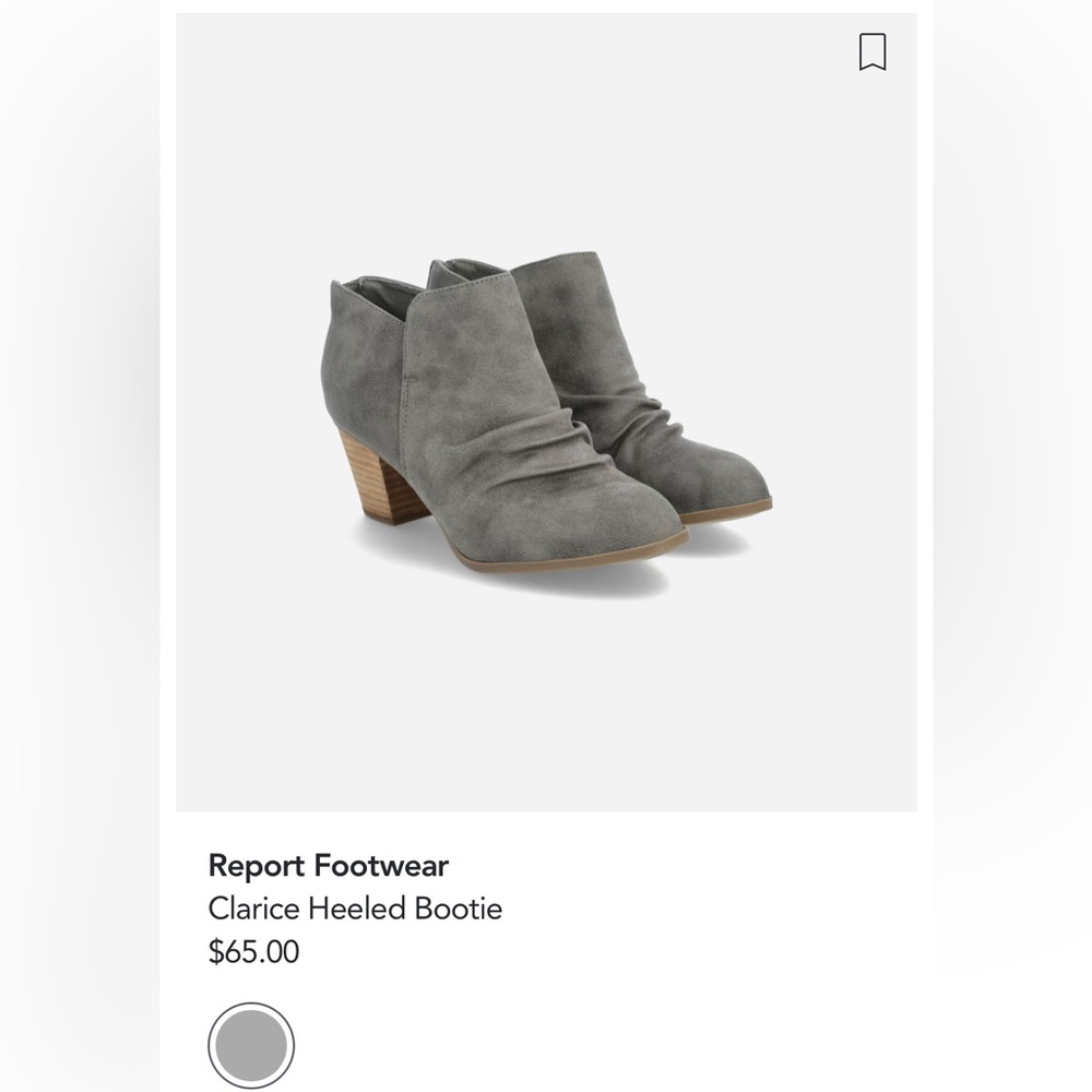 Size 7.5 Report Footwear Clarice Heeled Bootie (never worn)